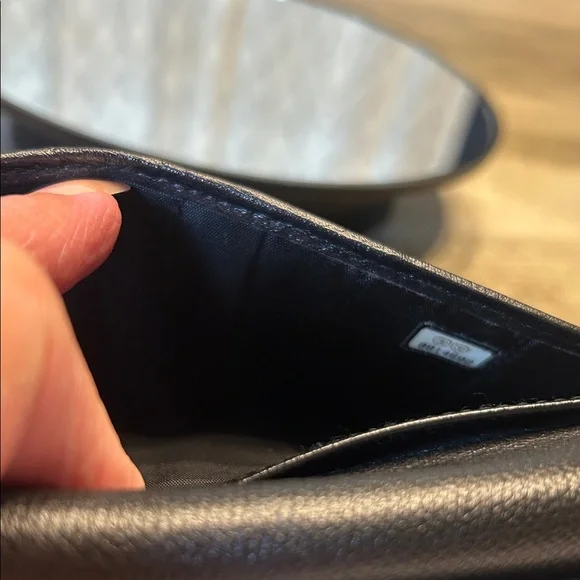 108. CHANEL Black Leather CoCo Button Wallet-COA - Picture 14 of 16